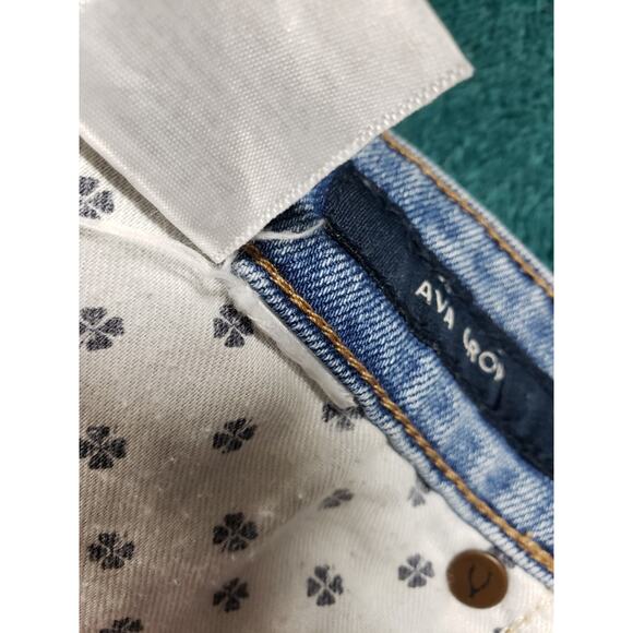 Lucky Brand Jeans Size 4 Womens Blue Stretch Pant Denim Mid Rise Ava Cropped - Picture 6 of 15